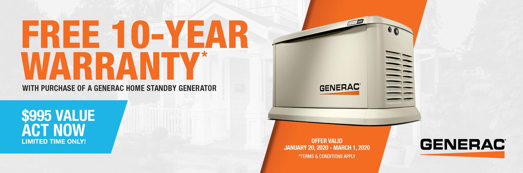 Homestandby Generator Deal | Warranty Offer | Generac Dealer | East Longmeadow, MA